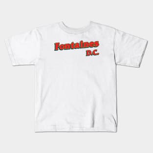 Retro Typography 80s Style Fontaines D.C. Kids T-Shirt